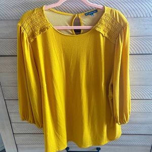 Gold and white Polka Dot Blouse